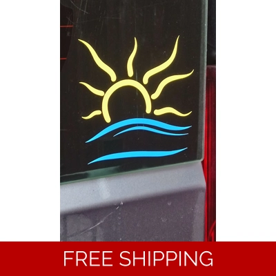 Naturist Symbol Sign Vinyl Decal Sticker title=